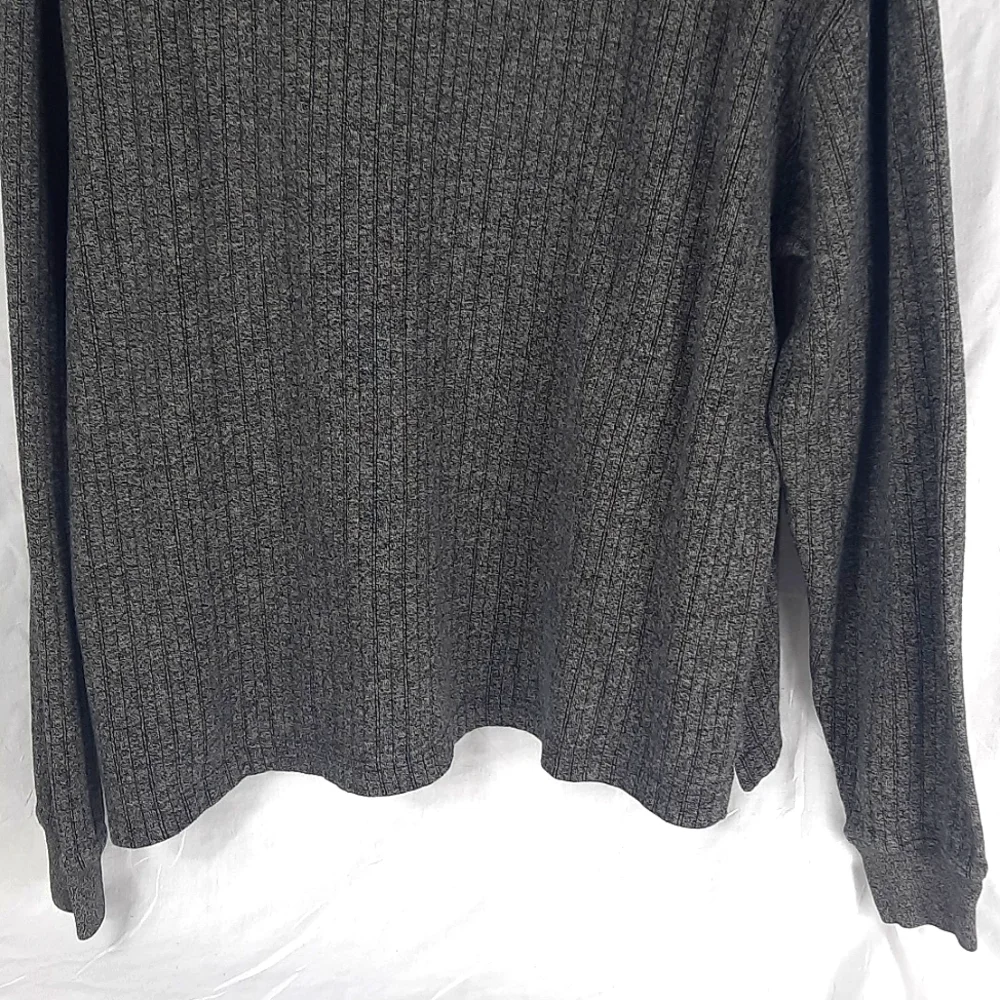 Pierre Cardin Mens Sweater Polo Shirt Medium Gray Long Sleeve
